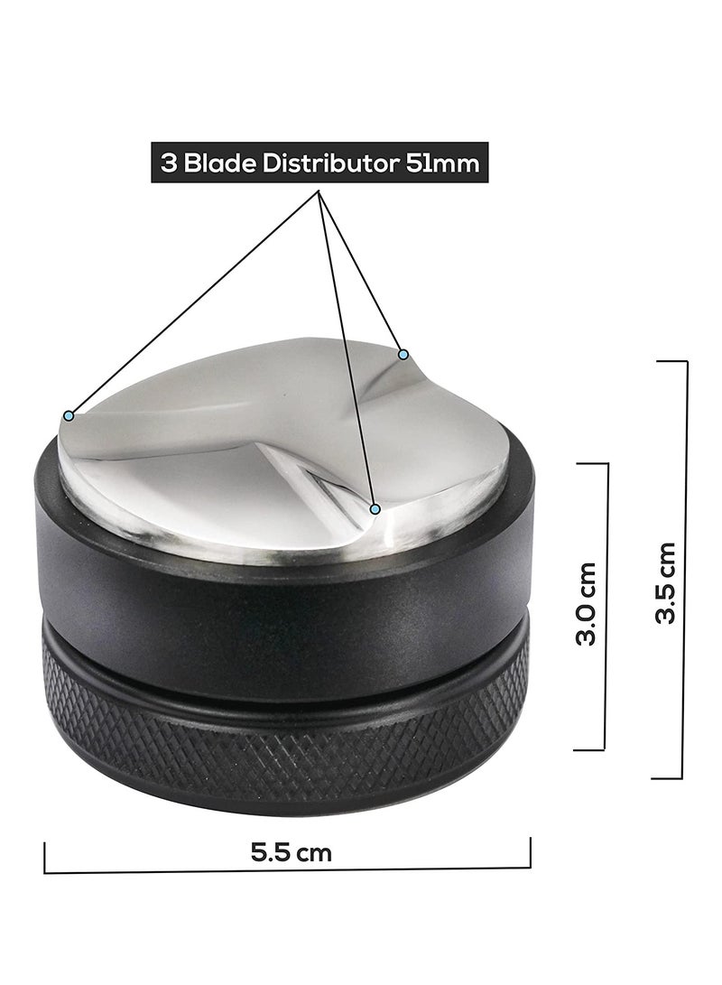 MIBRU Coffee Distributor 51mm Espresso Coffee Tamper Distributor Tool Leveler Espresso Machine Accessories  - Image 5