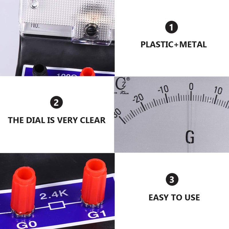 klarako Analog Ammeter Pointer Type Electrical Current Ampere Tester Amperemeter Microammeter Galvanometer for Lab - Image 4