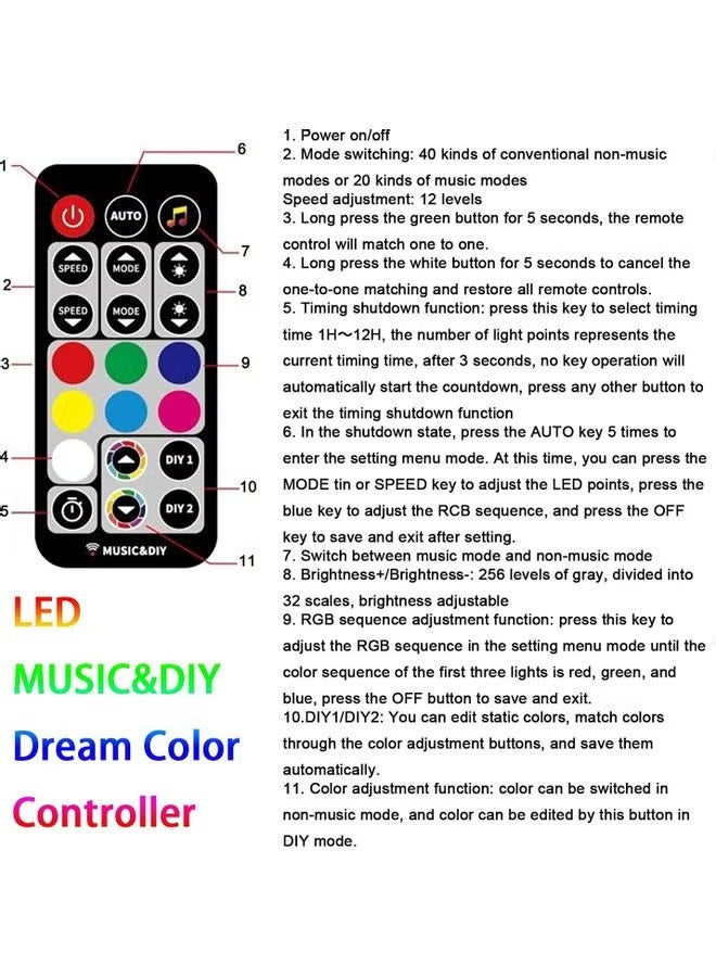 Raxoom Remote Control LED Light Corner Lamp Multicolour - Image 3