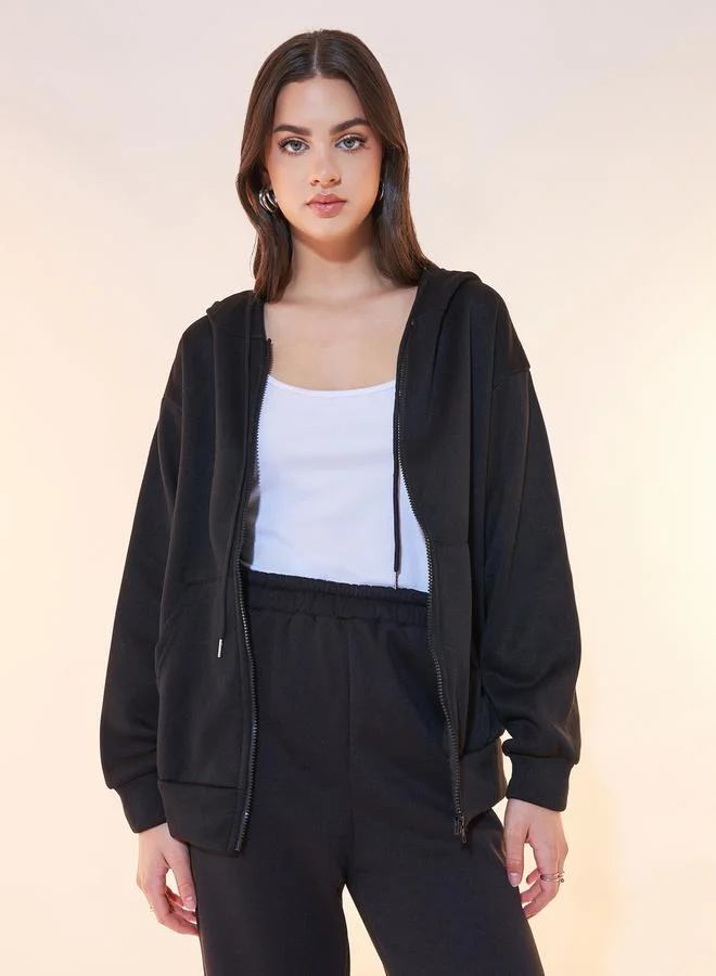 Take Two Oversized Hooded Jacket with Drawstring