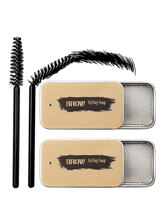 Generic 2PCS Eyebrow Soap Kit, 4D Eyebrow Gel Long Lasting Brows Styling Soap Waterproof Brow Gel Eyebrow Wax Makeup Brow Pomade  - Image 1