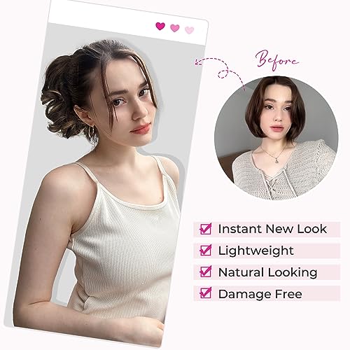 REECHO 9" Short Ponytail Extension, Classic Loose Curly Wavy Claw Clip Pony tails Hair Extensions HP001 Hairpieces for Women - Honey Blonde with Highlights - Image 4