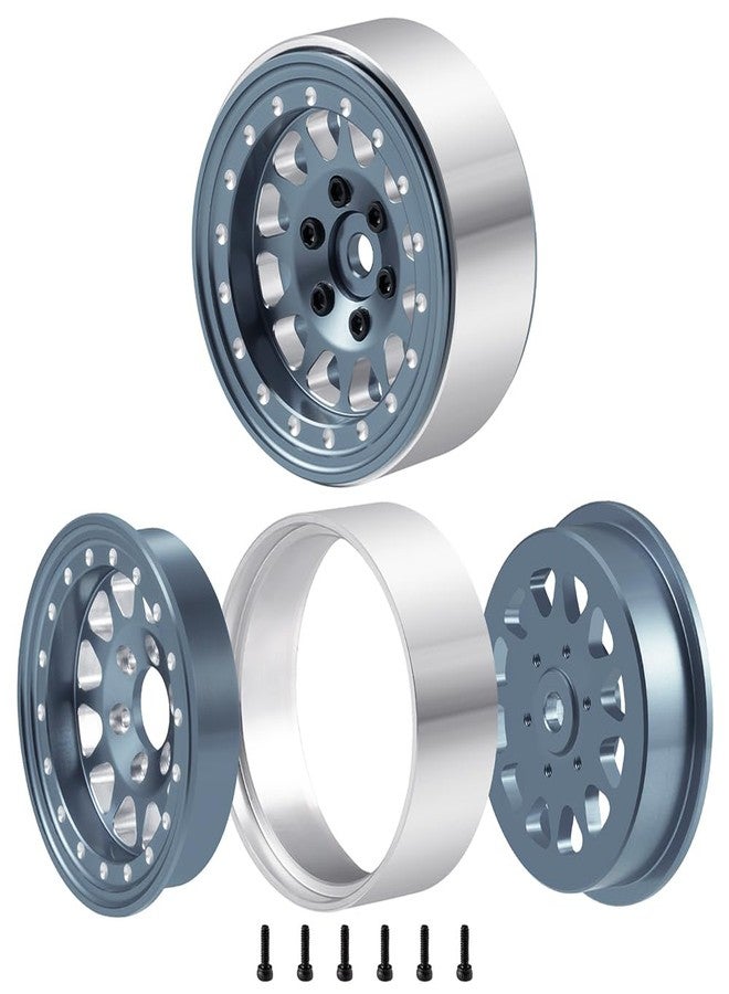 RCLIONS حواف عجلات RC من الألومنيوم مقاس 1.3 بوصة بتقنية Beadlock لسيارات الزحف RC بمقياس 1/24 و 1/18 من طراز TRX4M AXIAL SCX24 (مصنوعة من التيتانيوم) - Image 3