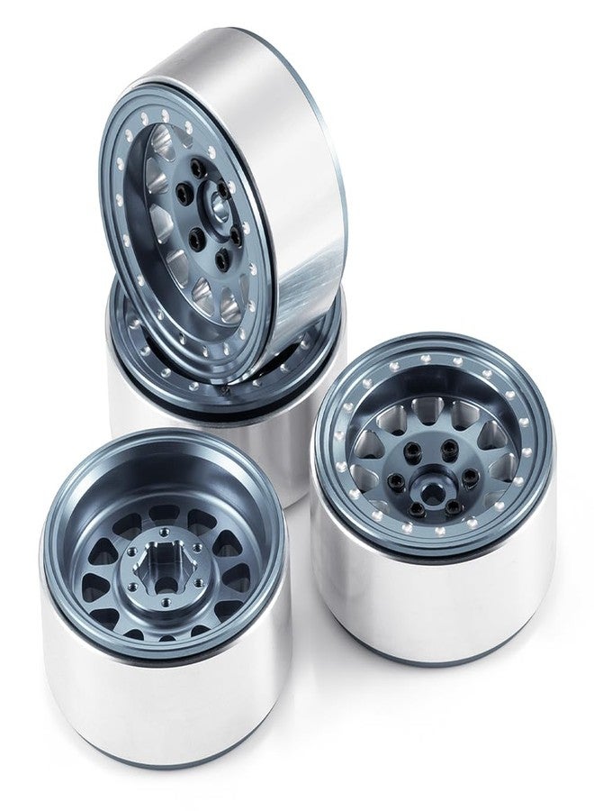 RCLIONS حواف عجلات RC من الألومنيوم مقاس 1.3 بوصة بتقنية Beadlock لسيارات الزحف RC بمقياس 1/24 و 1/18 من طراز TRX4M AXIAL SCX24 (مصنوعة من التيتانيوم) - Image 4