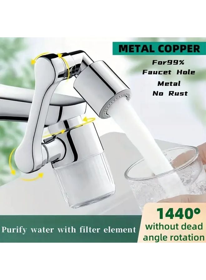 مرشح مياه الصنبور الجليدي الفضي يقلل من 99٪ من الكلور مع دوار مهوية وطرق رش عالية الضغط - Image 2