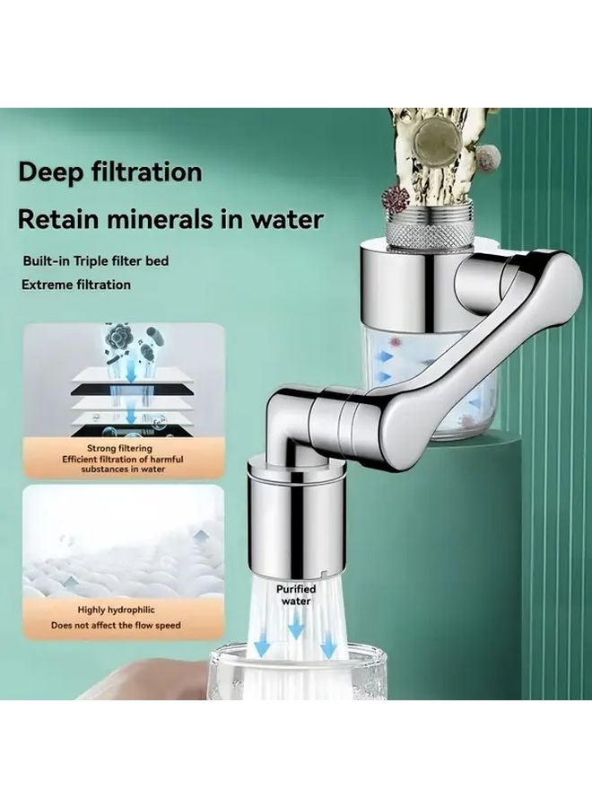 مرشح مياه الصنبور الجليدي الفضي يقلل من 99٪ من الكلور مع دوار مهوية وطرق رش عالية الضغط - Image 3