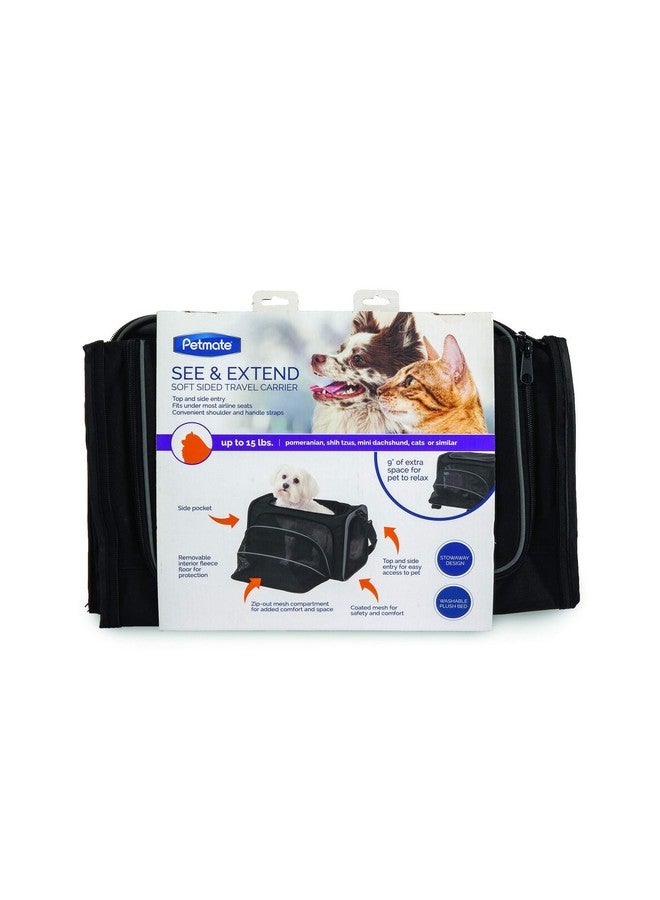 Petmate 21842 See and Extend Pets Carrier, Black - Image 4