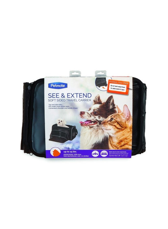 Petmate 21842 See and Extend Pets Carrier, Black - Image 3