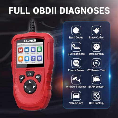 LAUNCH OBD2 Scanner Diagnostic Scan Tool, Millennium OBD Check Engine Code Reader, One-Click to Check I/M Readiness, Battery Voltage Test, DTC Lookup, Lifetime Update, for All Vehicles After 1996 - Image 2