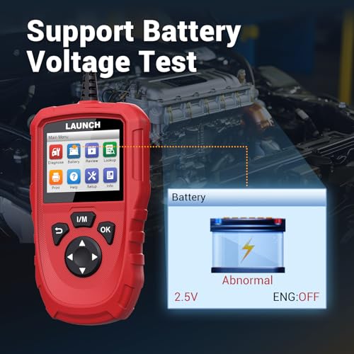 LAUNCH OBD2 Scanner Diagnostic Scan Tool, Millennium OBD Check Engine Code Reader, One-Click to Check I/M Readiness, Battery Voltage Test, DTC Lookup, Lifetime Update, for All Vehicles After 1996 - Image 4
