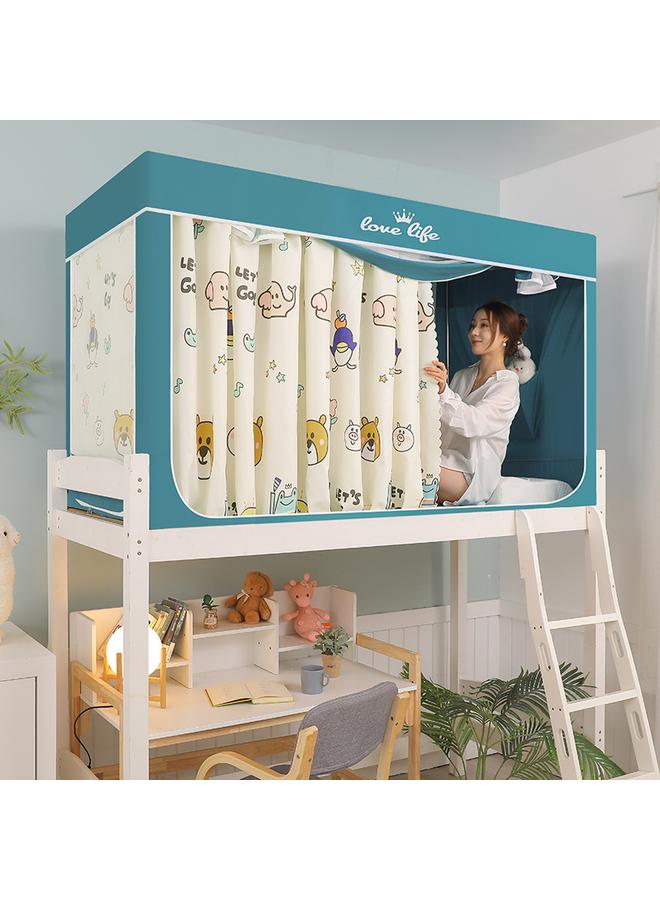 Bluejw University Dormitory Upper And Lower Bed Curtain Single-person Fully Enclosed Student Shading Bed Curtain Mosquito Net Integrated Bracket Three-door - Image 1