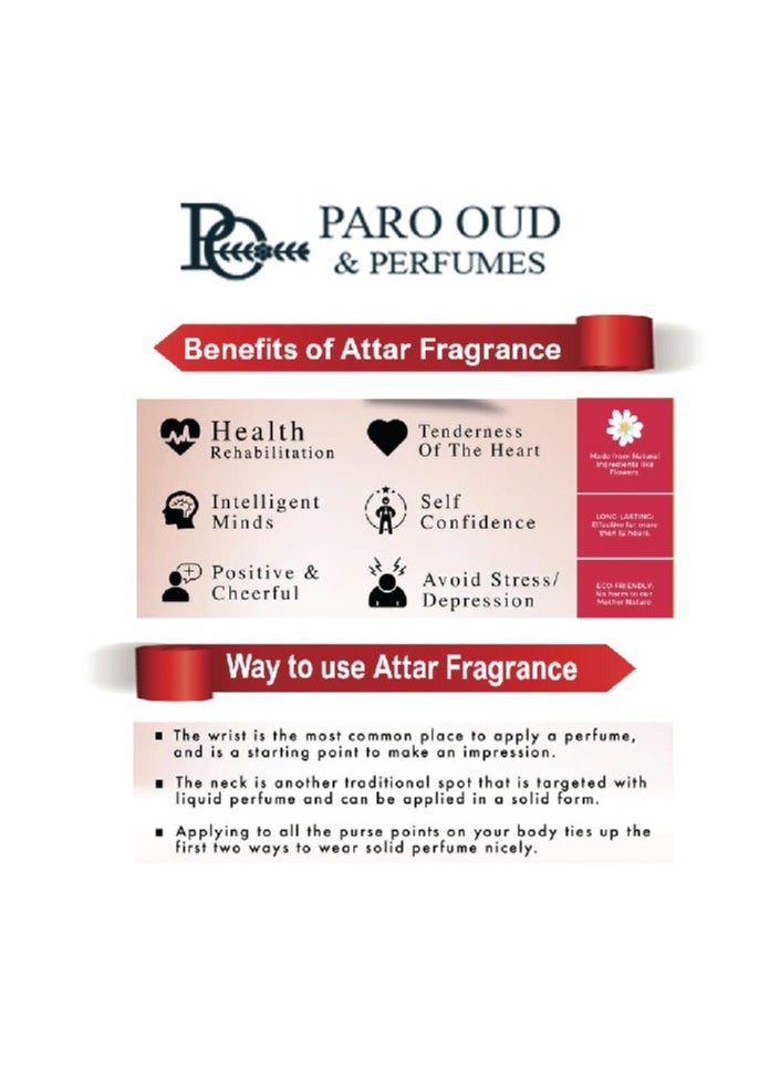 PARO OUD - Musk Lavender I 6ml I Paro Oud I Attar Oil I Pure Attar I Natural Attar I Alcohol-Free Attar I Traditional Attar I Organic Attar I Long-Lasting Scent I Arabic Perfume Oil I Alcohol-free attar - Image 1