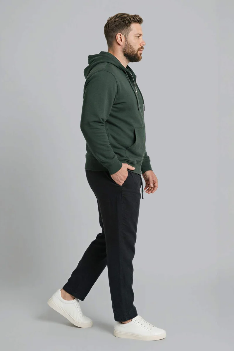 ديفاكتو Plus Size Zip-Up Hoodie