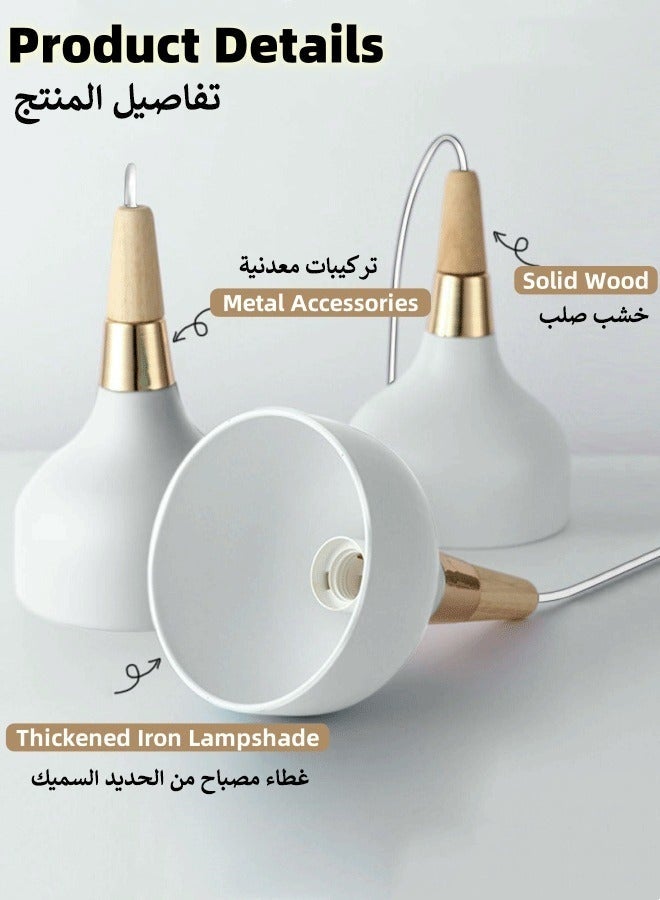 Arabest Pendant Ceiling Lights, 3Pcs Chandelier Decor Lamps Hanging Ceiling Lights with 3-Color Lights Indoor Lighting Hanging Lamps with Adjustable Cord for Living Room Bedroom Kitchen Restaurant Hallway - Image 3