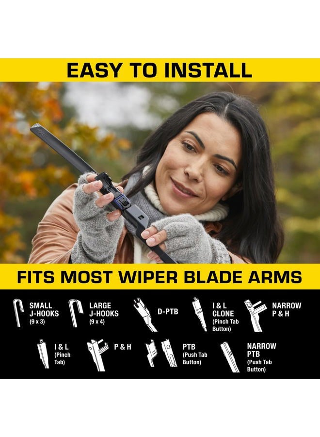 Rain-X 870424 Rugged XL Wiper Blade 24", Windshield Wipers Replacement, Quiet & Durable Beam Design, All Weather Performance & Easy Universal Install, Blade Wear Indicator (Pack of 1) - Image 3