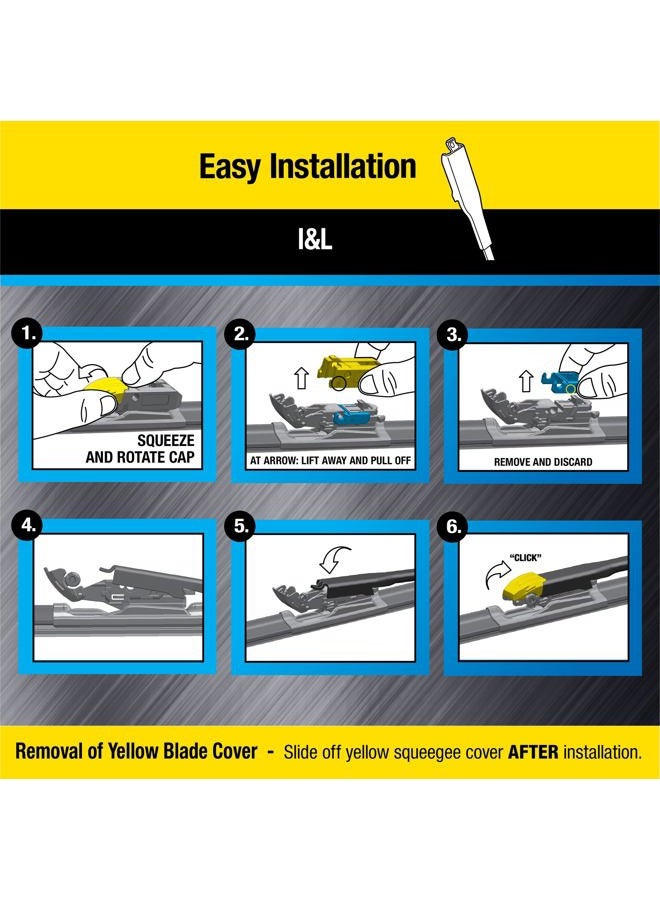 Rain-X 870424 Rugged XL Wiper Blade 24", Windshield Wipers Replacement, Quiet & Durable Beam Design, All Weather Performance & Easy Universal Install, Blade Wear Indicator (Pack of 1) - Image 5