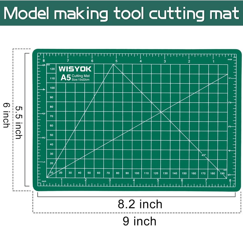 WISYOK 6" x 8" A5 Self-Healing Craft Mat, Small Rotary Cutting Mat for Sewing, Fabric, Ideal for DIY Crafts, Children, Hobbyists - Image 2