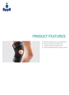 OPPO Knee Support CoolPrene 1221 – Adjustable Open Patella Brace for Pain Relief, Stability & Injury Recovery  - Image 3