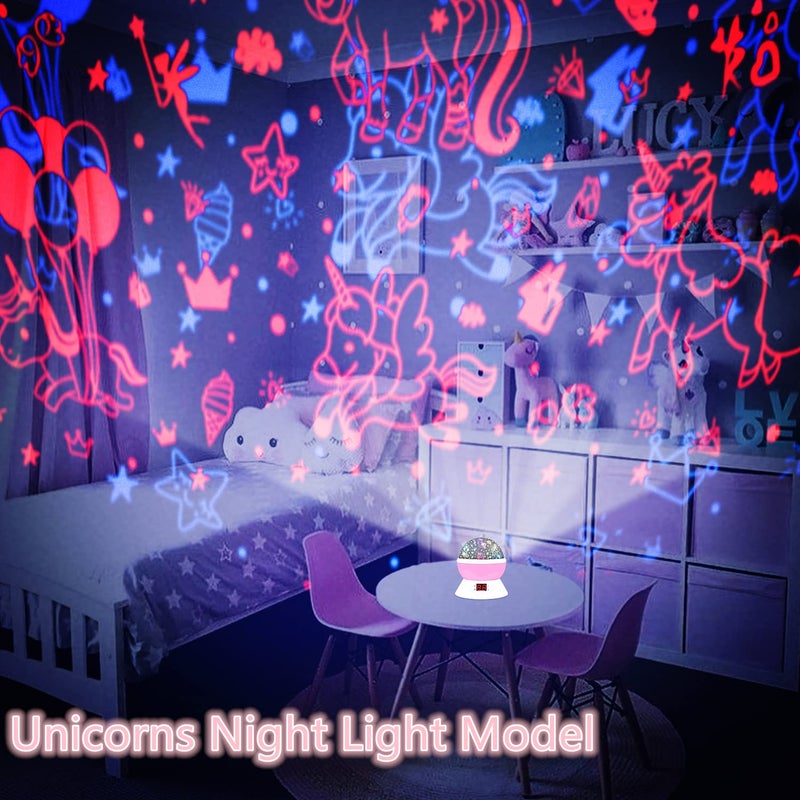 MOKOQI Unicorn Star Projector for Kids, 360Â° Rotating Night Light Lamp with Timer, Stars Ceiling Projection for Girls Room, Birthday Unicorn Gift for Girls Age 3-8, Bedroom Night Light for Kids - Image 3