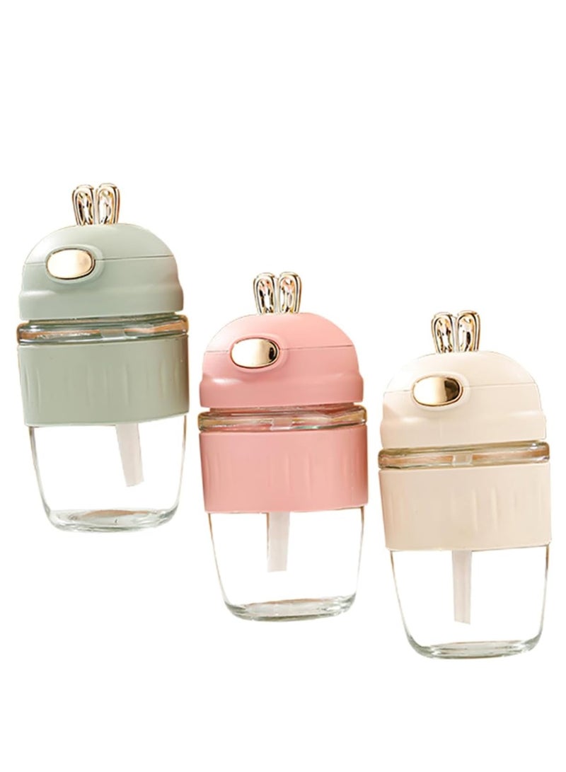 Cute Insulated Coffee Mug - Glass Cup with Lid, Portable Travel Water Bottle for Girls.