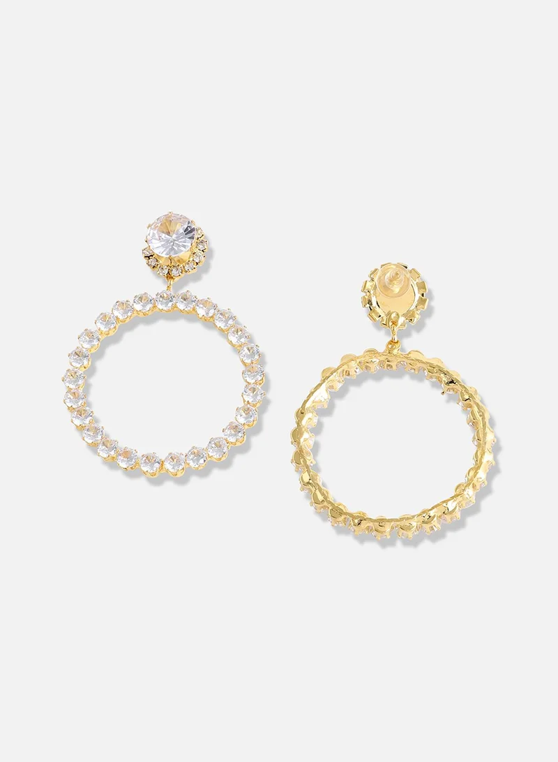 سوهي حلق مصمم مطلي بالفضة للحفلات