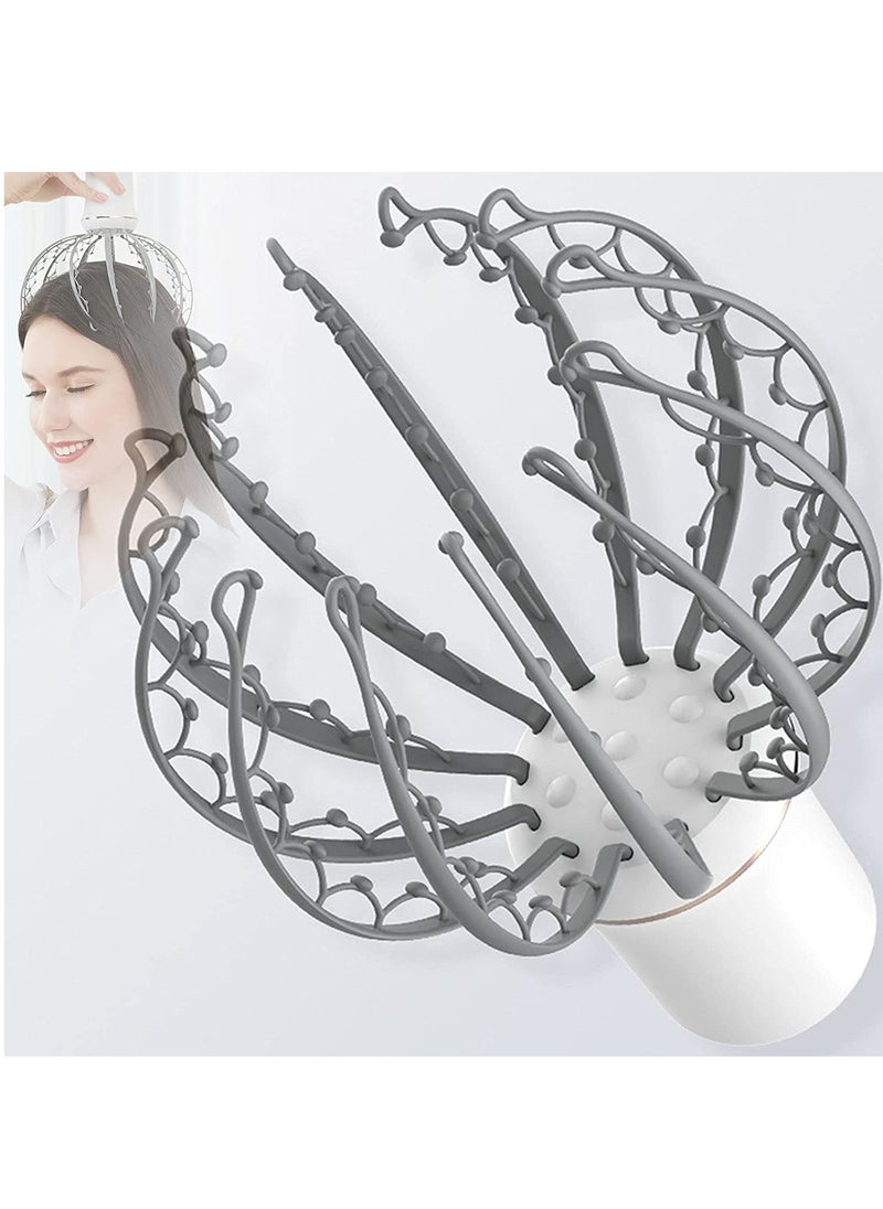 Prime by javauadan Rechargeable Electric Head Scalp Massager Portable Handheld Head Massager Scratcher for Hair Growth, Deep Relaxation, Hair Stimulation & Stress Relief Improve Blood Circulation White  - Image 1