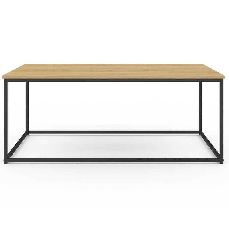 IDMarket - Detroit Rectangular Coffee Table 113 cm Industrial Design Wood and Metal - Image 3