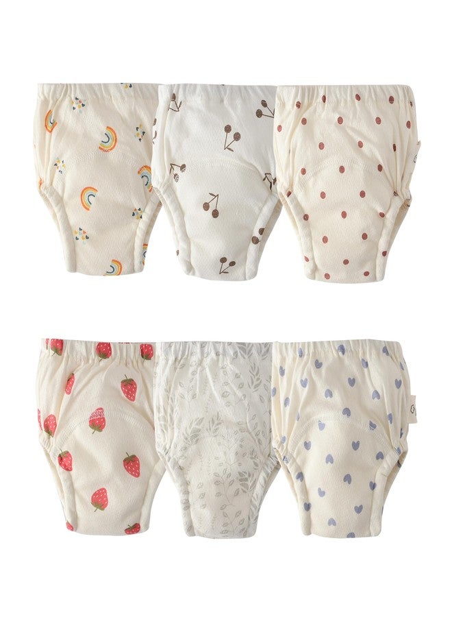 Orinery Unisex Training Underwear Cotton Toddler Boys Underpants Potty Training Panties Waterproof Girls Pee Panties 6-Pack (WY726-A, 2-3T) - Image 1