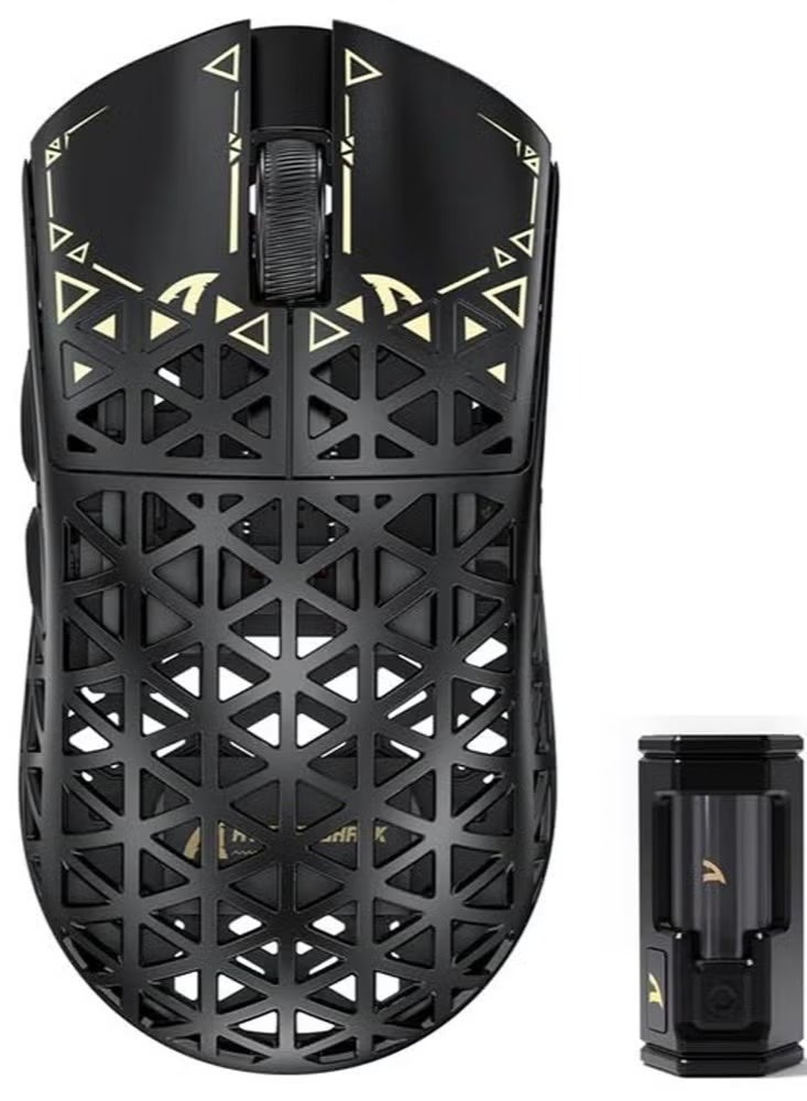 هجوم القرش ماوس ألعاب لاسلكي R5Ultra 8K من ألياف الكربون بدقة 42000 نقطة في البوصة - مستشعر PAW3950 MAX - وزن خفيف للغاية 39 جرام - Nordic52840 - ماوس سلكي/بلوتوث/لاسلكي قابل للبرمجة بتردد 2.4 جيجاهرتز لأجهزة الكمبيوتر الشخصية/أجهزة ماك - Image 1