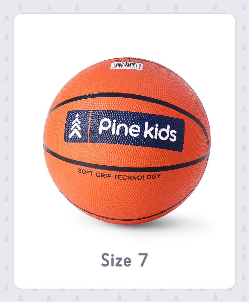 Pine Kids Basketball Size 7 - Ultra-Durable Outdoor Rubber for Skill Development, Age 5+, 23cm Diameter - Image 5