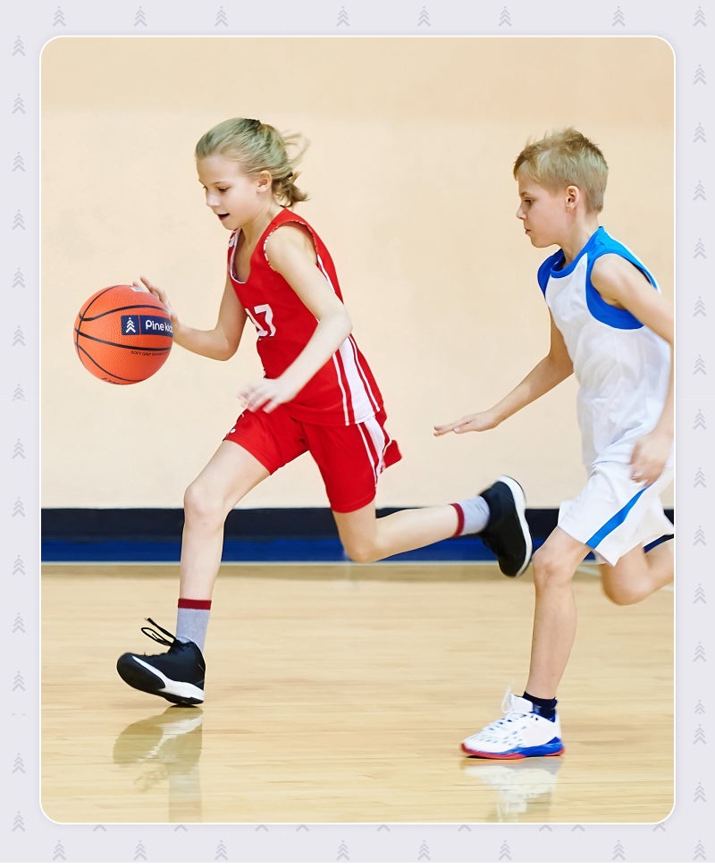 Pine Kids Basketball Size 7 - Ultra-Durable Outdoor Rubber for Skill Development, Age 5+, 23cm Diameter - Image 2
