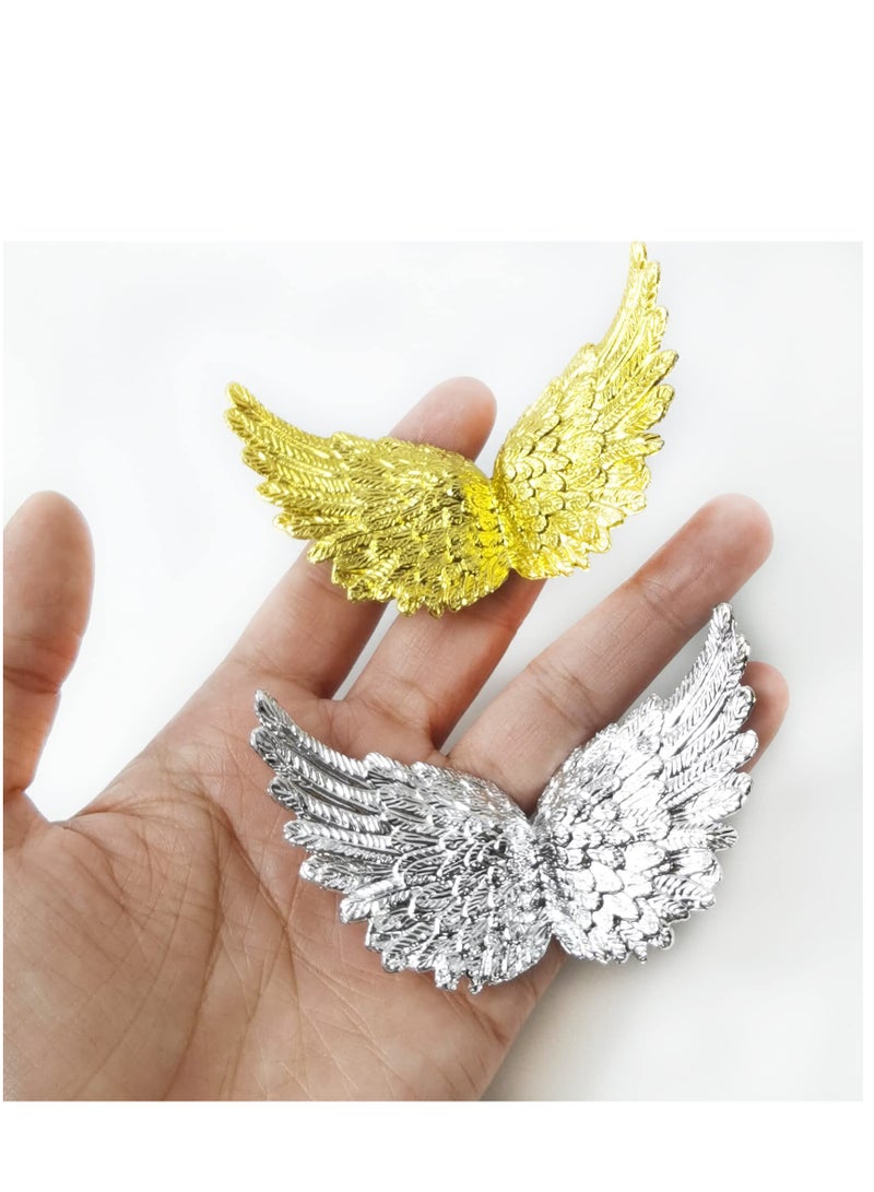 Glitter Wings Plastic Wings for Crafts Mini Wings for Ornaments Patches Tree Decor Hanging Vintage Chic Pendant for Party Decor DIY Craft
