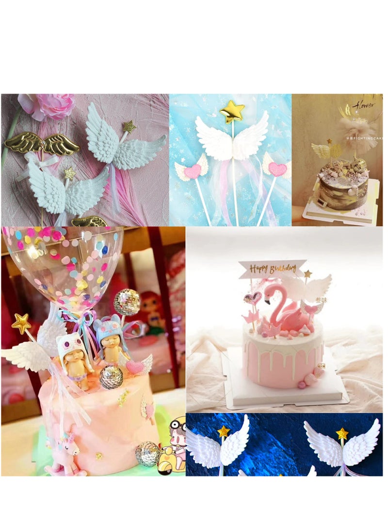 Glitter Wings Plastic Wings for Crafts Mini Wings for Ornaments Patches Tree Decor Hanging Vintage Chic Pendant for Party Decor DIY Craft