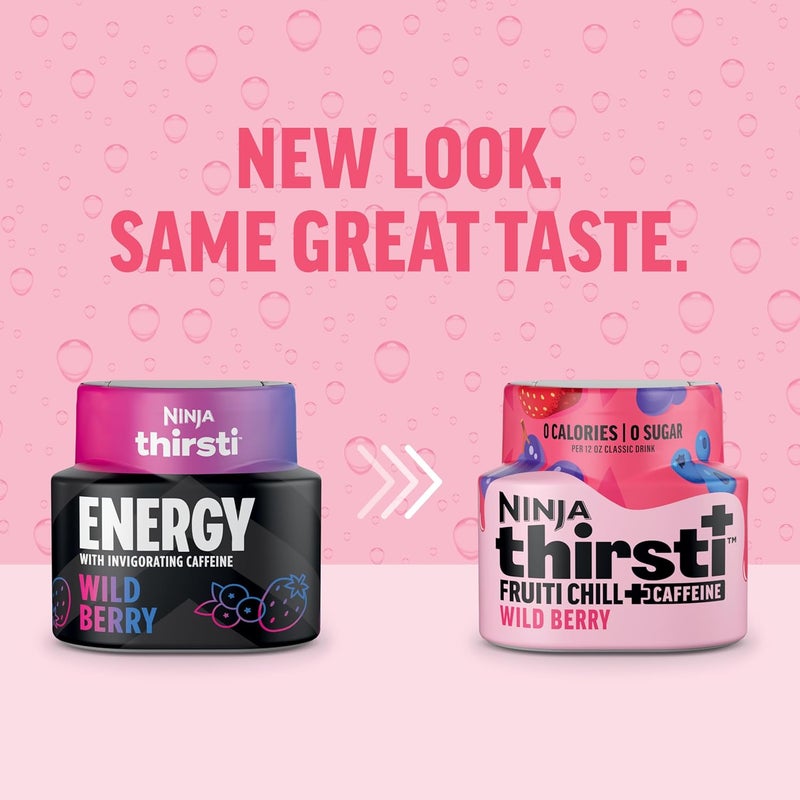 Ninja Thirsti Flavored Water Drops, FRUITI CHILL+ Variety Pack - Bold Fruit Flavor with Caffeine, Zero Calories and Sugar, Makes 17 Drinks - Image 3