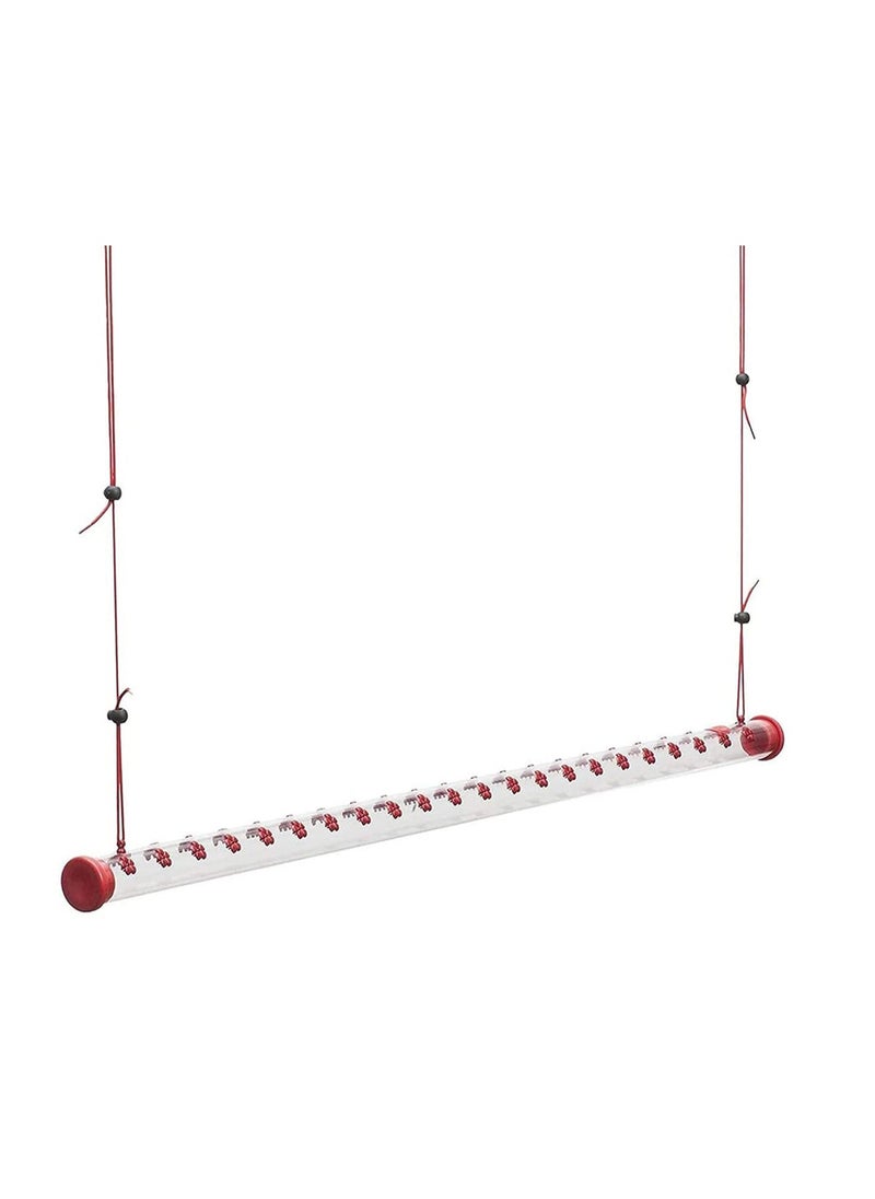 SYOSI Best Hummingbird Feeder, Hummingbird Feeder, with Hole Birds Feeding Transparent Pipe, Red Transparent Tube, Easy to Use for Outdoor Garden Home Decoration, Indoor or Outdoor Decor (40cm)  - Image 2
