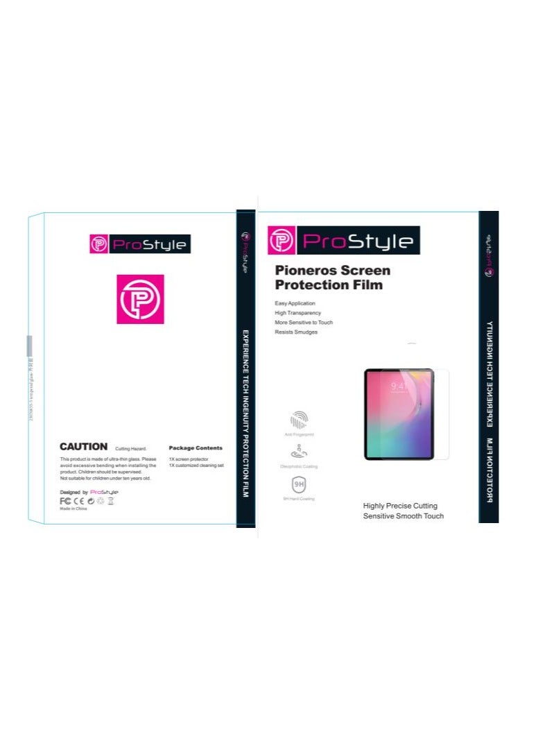 بروستايل واقي شاشة لجهاز سامسونج جالاكسي تاب A9+ مقاس 10.1 بوصة (2023) - زجاج مقوى 9H، تغطية كاملة، مضاد للخدش، متوافق مع جميع أنواع الجرابات، شفاف عالي الوضوح، حساس للمس - Image 2