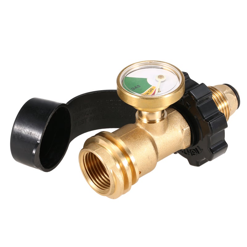 POL Adapter Brass Construction: Glow-In-Dark Fuel Indicator - Easy Tightening Handle Grip POL Adapter for Camping Stove Gas Grill Tabletop Grill Propane Appliance - Image 4