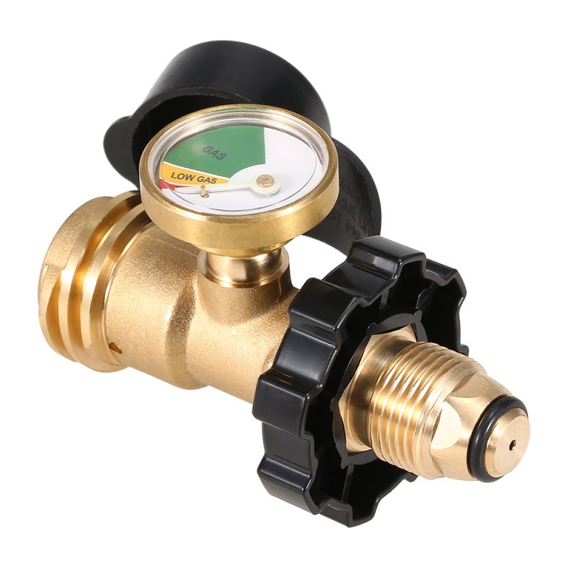 POL Adapter Brass Construction: Glow-In-Dark Fuel Indicator - Easy Tightening Handle Grip POL Adapter for Camping Stove Gas Grill Tabletop Grill Propane Appliance - Image 3