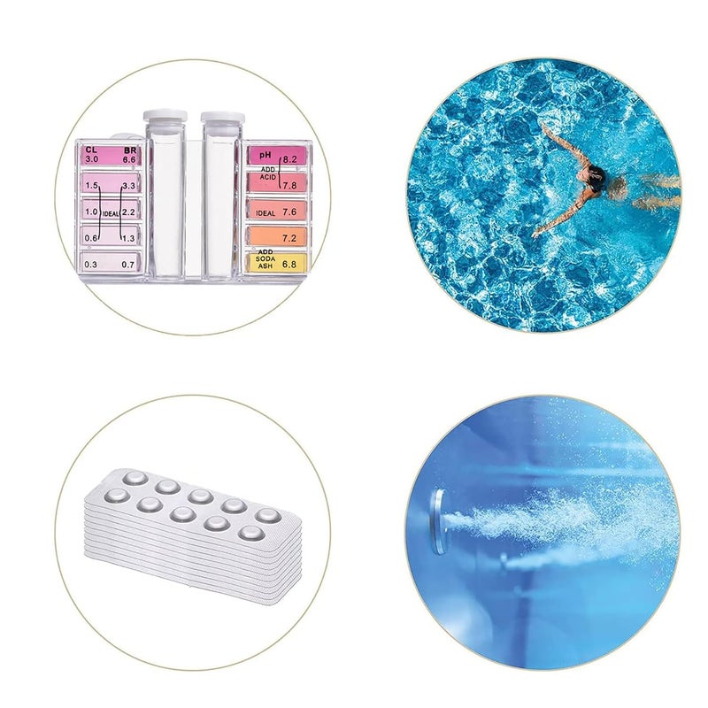 All climate suitability Pool Water Tester Kit - Swimming Pool Water Test Strips, Test Kit Chlorine and PH, Swimming Testing Supplies for Stain resistant - Image 5