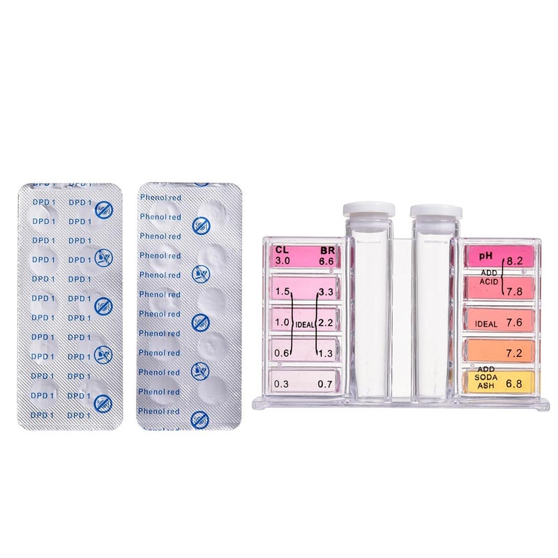 All climate suitability Pool Water Tester Kit - Swimming Pool Water Test Strips, Test Kit Chlorine and PH, Swimming Testing Supplies for Stain resistant - Image 2