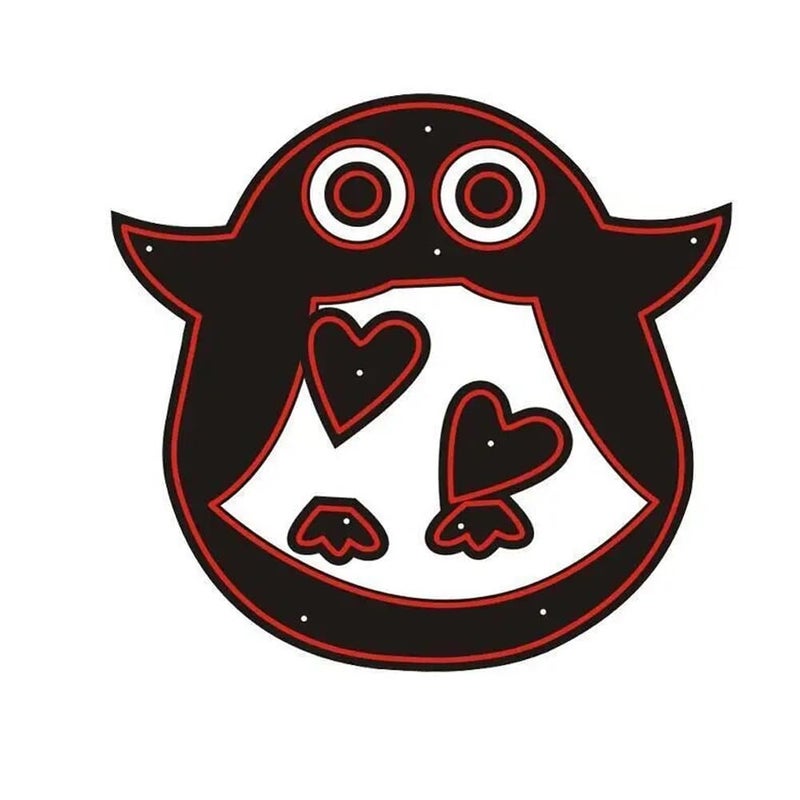 Anxendong Penguin Animal Metal Die Cuts Cutting Dies, Hearts Penguin Cutting Dies Paper Cards Cutting Dies Cut Stencils for DIY Embossing Card Making Book Tags Decorative Paper Dies Scrapbooking - Image 2