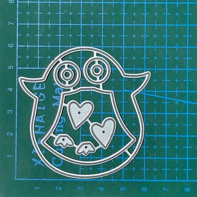 Anxendong Penguin Animal Metal Die Cuts Cutting Dies, Hearts Penguin Cutting Dies Paper Cards Cutting Dies Cut Stencils for DIY Embossing Card Making Book Tags Decorative Paper Dies Scrapbooking - Image 4