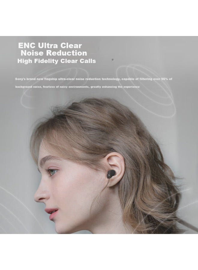 Soaiy A1 2nd Generation True Wireless Bluetooth Earbuds With Noise Cancelling For Calls And Music, In-ear Sports Earphones Compatible With Apple, Huawei, Honor, Xiaomi Phones, Black - Image 5