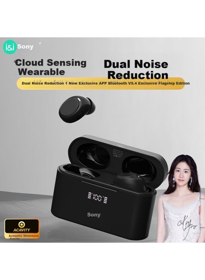 Soaiy A1 2nd Generation True Wireless Bluetooth Earbuds With Noise Cancelling For Calls And Music, In-ear Sports Earphones Compatible With Apple, Huawei, Honor, Xiaomi Phones, Black - Image 1