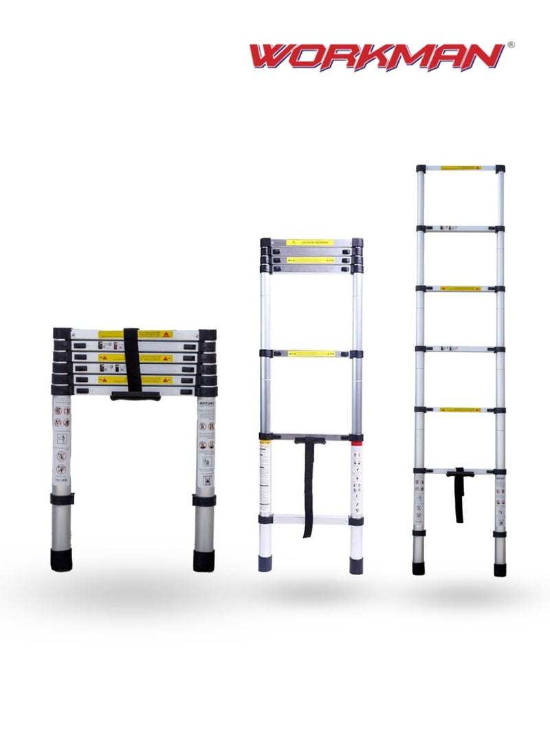 Telescoping Aluminum Ladder - Lightweight, Telescoping Ladder for Home, Office & Outdoor Use | 12 Steps Folding Ladder with Anti-Slip Design | Heavy-Duty Multi-Use Ladder | 3.6 Meter - pzsku/Z21946966A9A43B5AD8C7Z/45/_/1735252172/a9e75c02-b865-4453-9acf-7a07f6358abe