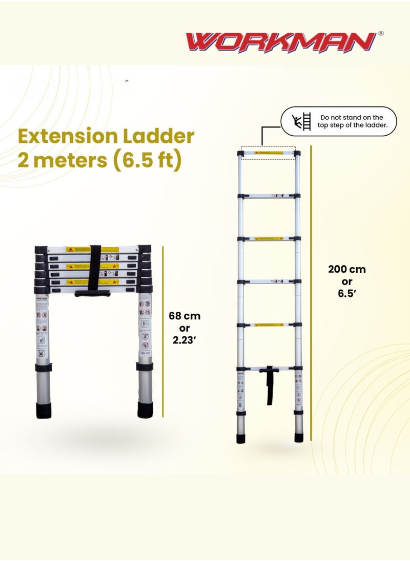 Telescoping Aluminum Ladder - Lightweight, Telescoping Ladder for Home, Office & Outdoor Use | 12 Steps Folding Ladder with Anti-Slip Design | Heavy-Duty Multi-Use Ladder | 3.6 Meter - pzsku/Z21946966A9A43B5AD8C7Z/45/_/1735252182/d7273375-b305-4d11-8bc9-d333d86b5467