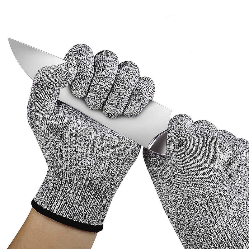 VENJA LABEL Kitchen Gloves Cooking Cut Resistant Cutting Stand Food Contact Safe Work Gloves with Level 5 Protection 1 Pair