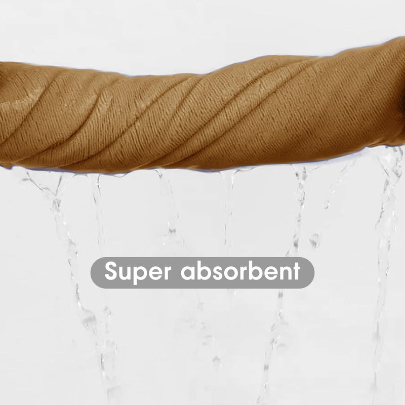 جي ام ال مناشف حمام الألياف الدقيقة jml مناشف حمام 2 (30 "" × 60 "") مناشف تجفيف ناعمة للغاية وتجفيف سريع لليوغا اللياقة البدنية الشاطئية (البيج) - Image 4