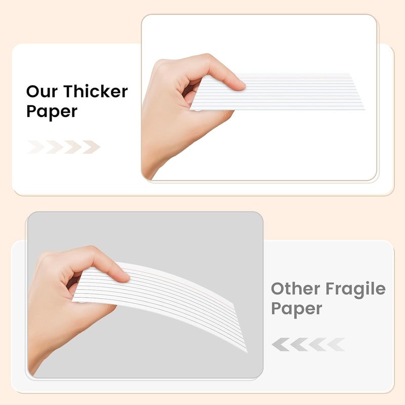 Ciphyfee Index Cards 3x5 Inch, 500sheets, Flash Cards,Ruled Lined White Note Cards Paper For Studying, Schools Supplies, College, Office And Home Organization, Note Taking Supplies - Image 3
