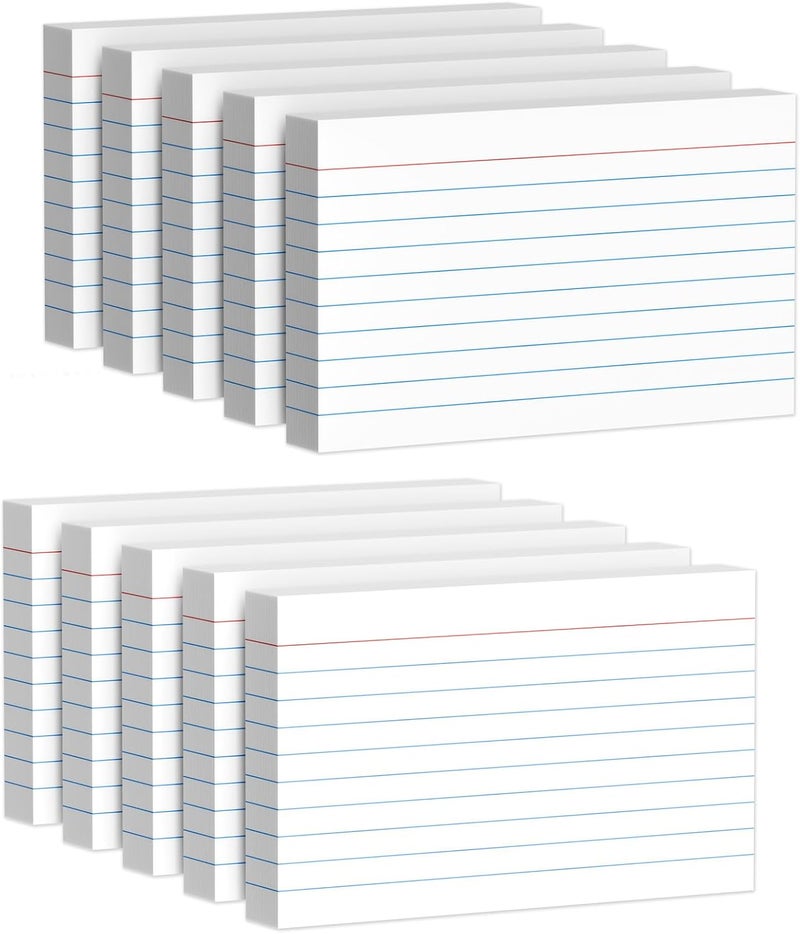 Ciphyfee Index Cards 3x5 Inch, 500sheets, Flash Cards,Ruled Lined White Note Cards Paper For Studying, Schools Supplies, College, Office And Home Organization, Note Taking Supplies - Image 1